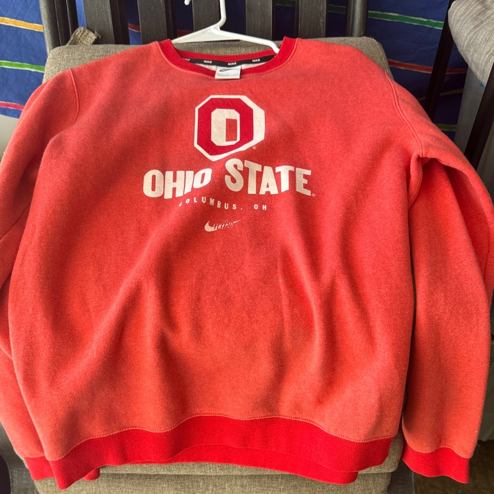 Nike Red Ohio State Men's Crewneck Sweater